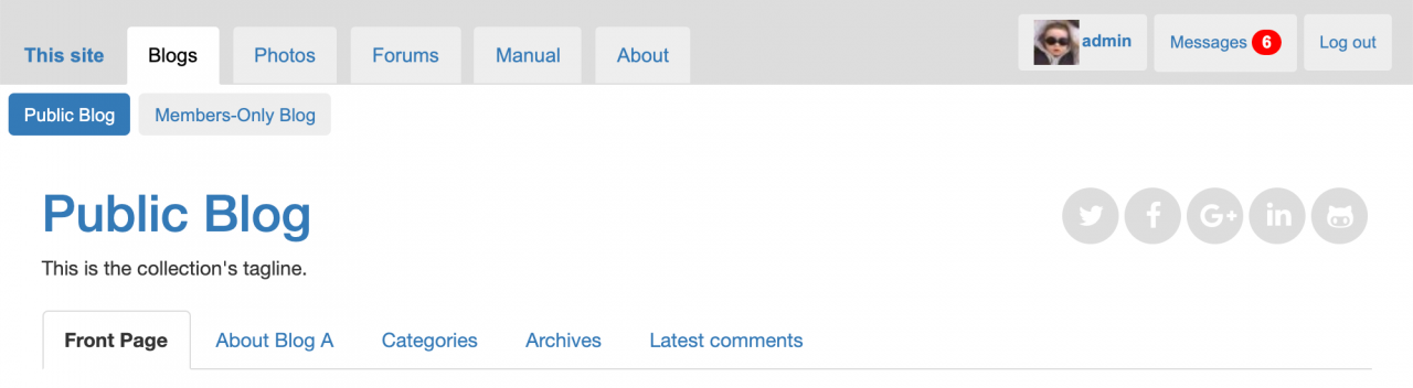 Bootstrap Site Tabs skin