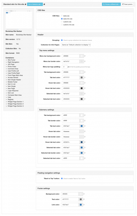 Bootstrap Site Navbar site