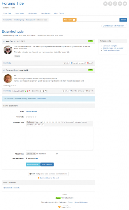 Bootstrap Forums skin