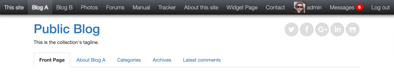 Default site skin