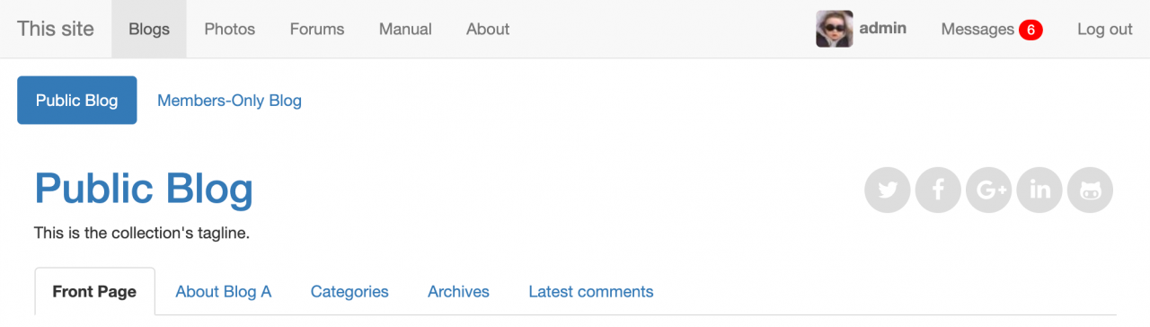 Bootstrap Site Navbar site
