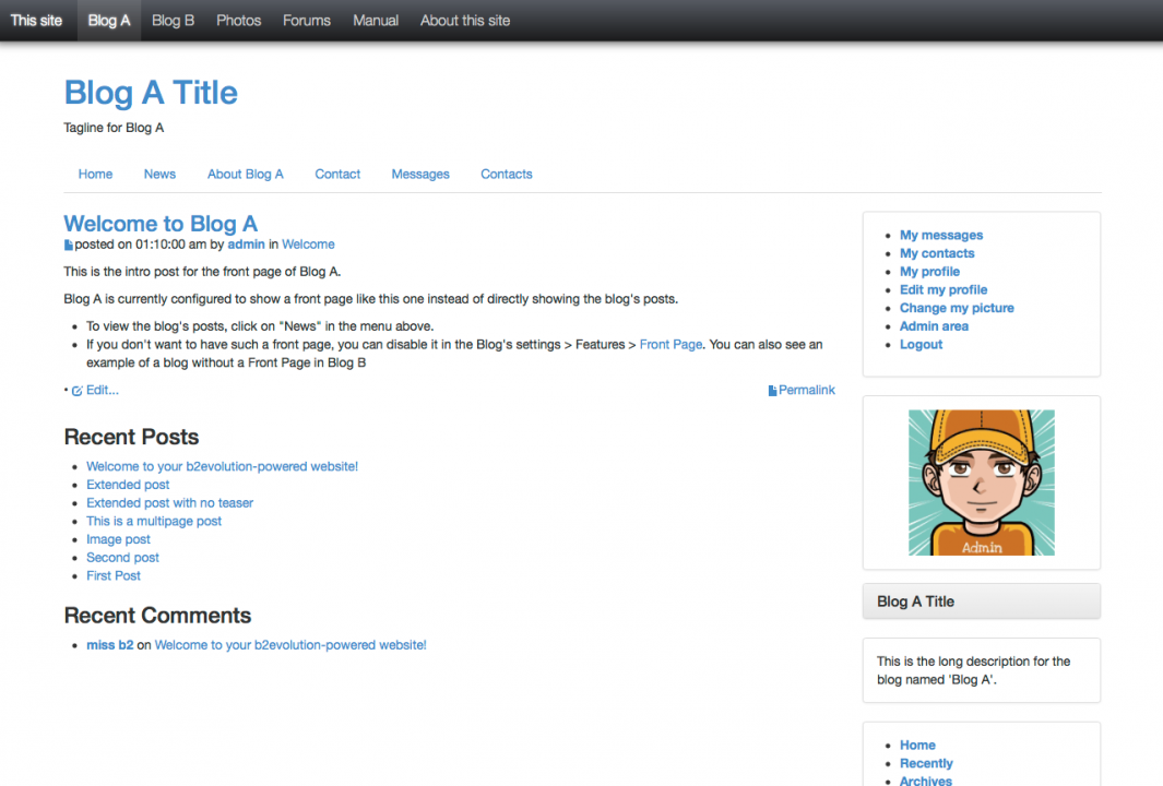 Bootstrap Blog skin