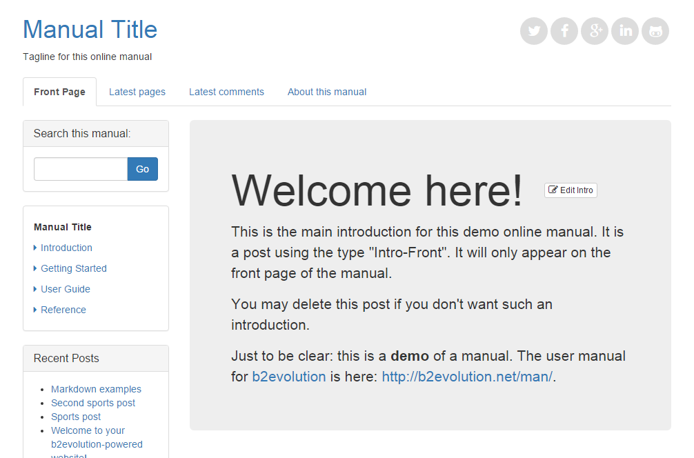 Bootstrap Manual skin