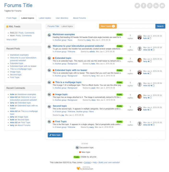 Bootstrap Forums skin