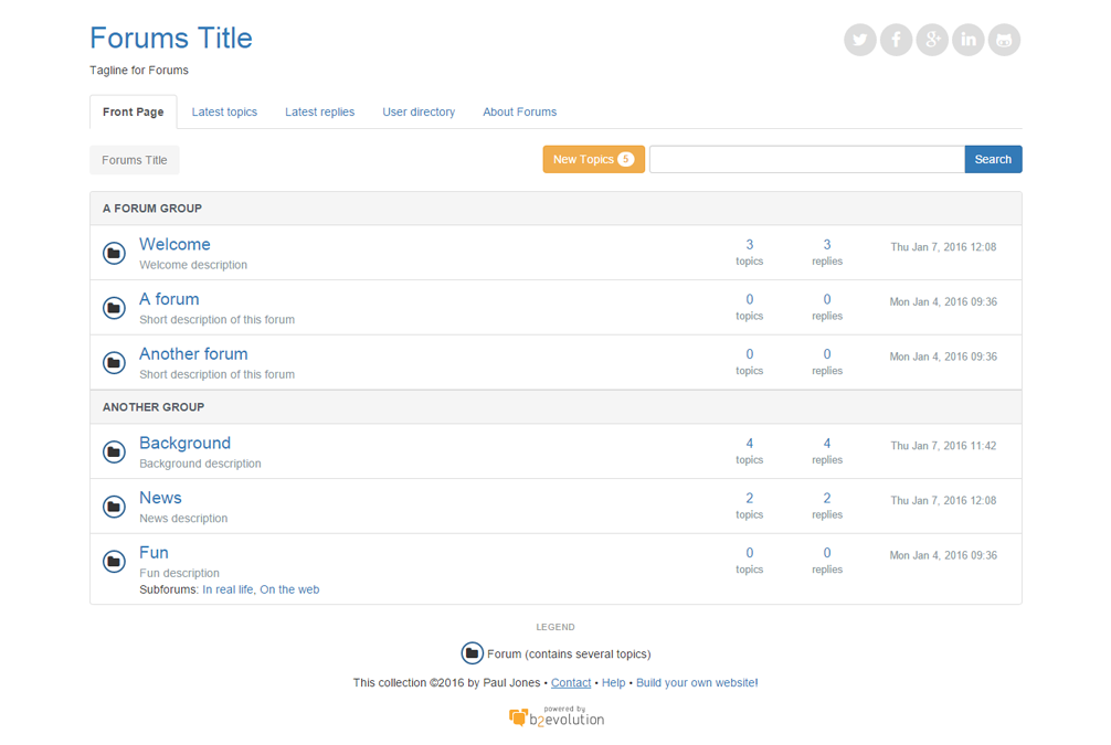 Bootstrap Forums skin