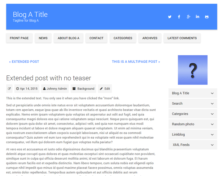 Material Blog Skin Material Blog Skin